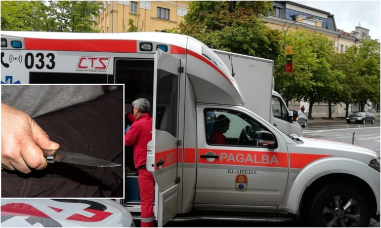 Vidurdienį Klaipėdoje – nepažįstamojo dūris peiliu į pilvą
