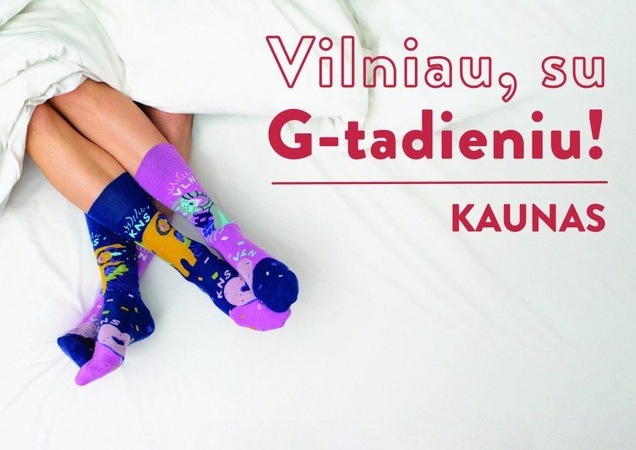 Kauno staigmena Vilniui: sostinės gimtadieniui sukūrė šventines kojines