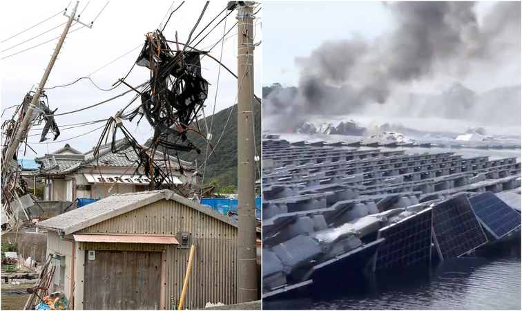 Taifūno padariniai Japonijoje: beveik 80 tūkst. namų vis dar neturi elektros