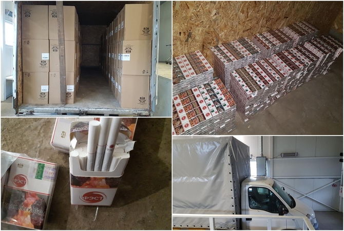 Stambus laimikis: sulaikytas 424 tūkst. eurų vertės kontrabandinių cigarečių krovinys