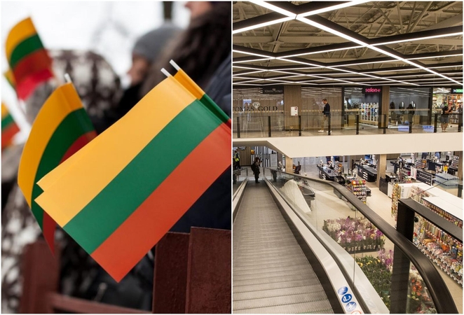 Siūlymas didiesiems prekybos centrams – nedirbti Vasario 16-ąją