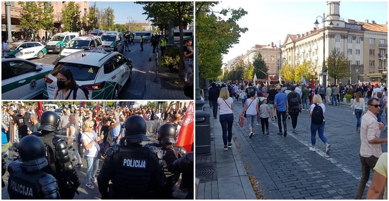 Po Šeimų sąjūdžio mitingo minia žmonių renkasi prie Seimo 