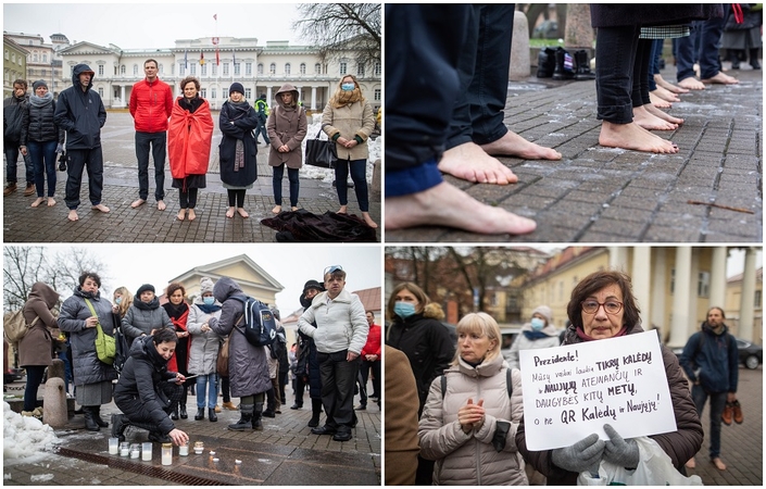 Basakojų tėvų protesto prieš „gpasą“ vaikams dalyvis: viskas virsta į skaitmeninį lagerį