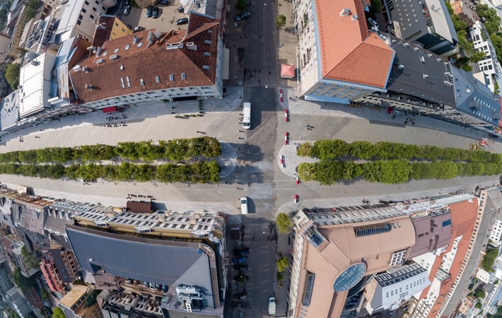 Maironio gatvė – jau pravažiuojama: ištaisytas grindinio brokas