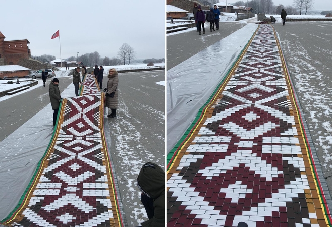 Lietuvos šimtmečio proga – išskirtinė kauniečių tautinė juosta 