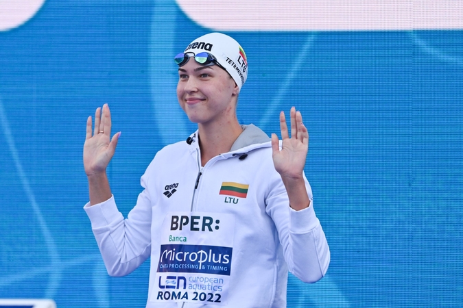 K. Teterevkova Europos plaukimo čempionate iškovojo bronzos medalį 