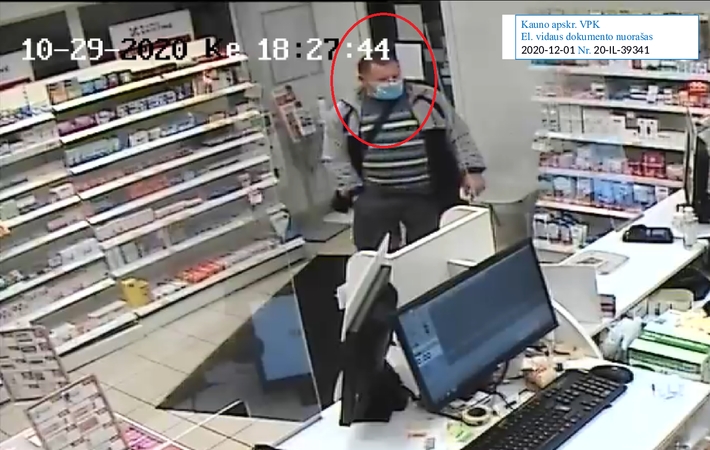 Ieško policija: vyras vaistinėje pateikė suklastotą receptą ir įsigijo psichotropinių vaistų