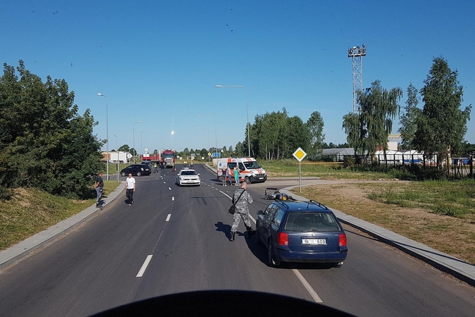 Per avariją Alytuje sužalotas motociklininkas