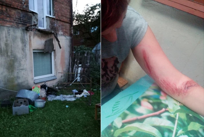Per plauką nuo tragedijos: nukrito balkonas su žmonėmis (savivaldybės komentaras)