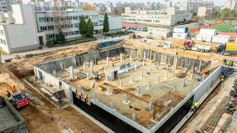 Šilainių baseine – intensyvūs statybų darbai: pradeda ryškėti kontūrai