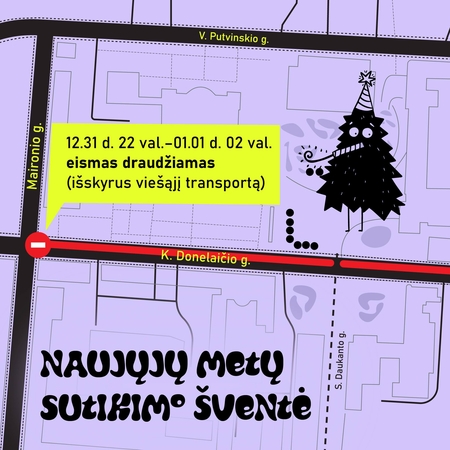 Naujieji metai Kaune: pasirodymai, muzika ir eismo ribojimai