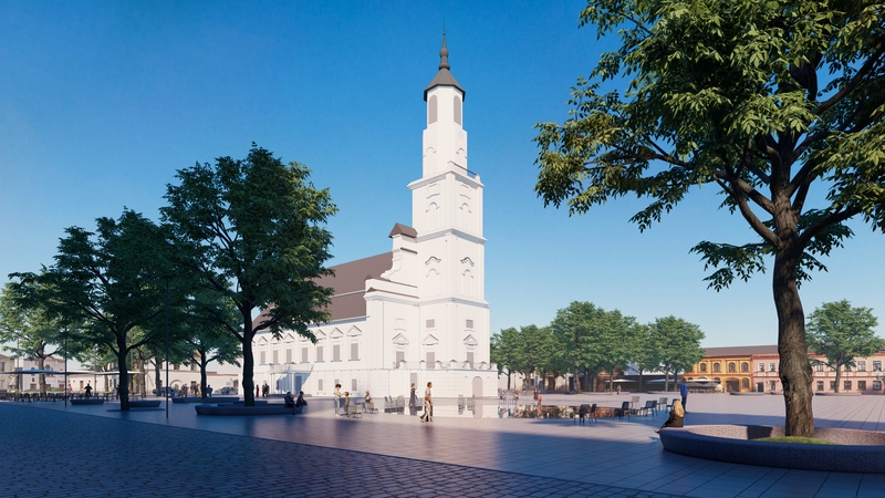 Pasižvalgykite: architektų vizija Kauno rotušės aikštei