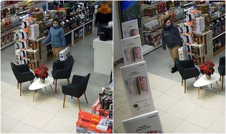 „Megoje“ įvykdyta vagystė: pareigūnai norėtų pasikalbėti su šia moterimi