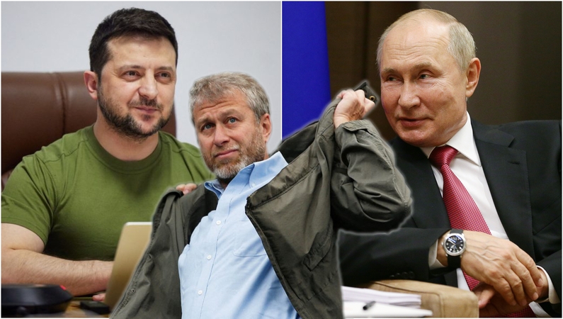 Žiniasklaida: R. Abramovičius perdavė V. Putinui raštelį nuo V. Zelenskio