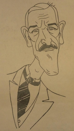 Šaržas: Vytauto Didžiojo universiteto rektorius prof. V.Čepinskis.