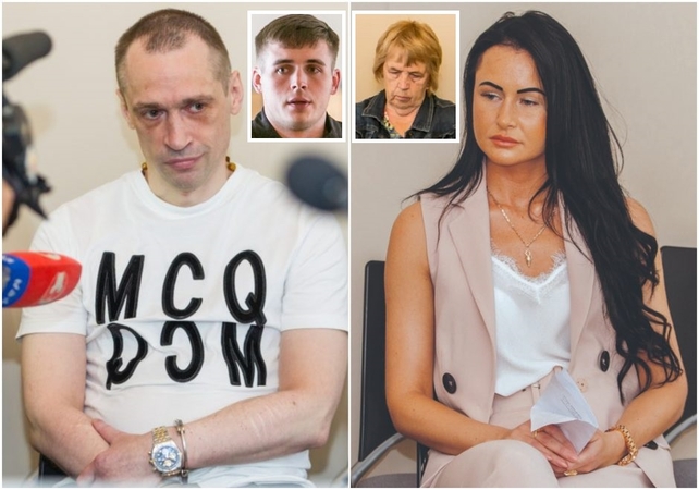 Mindaugas Mažeika ir Eugenijus Brazinskas (kairėje), Nijolė Agnietė Mažeikienė ir Sandra Baliulevičiūtė (dešinėje)