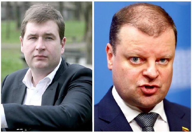 Tomas Dapkus (kairėje) ir Saulius Skvernelis (dešinėje)