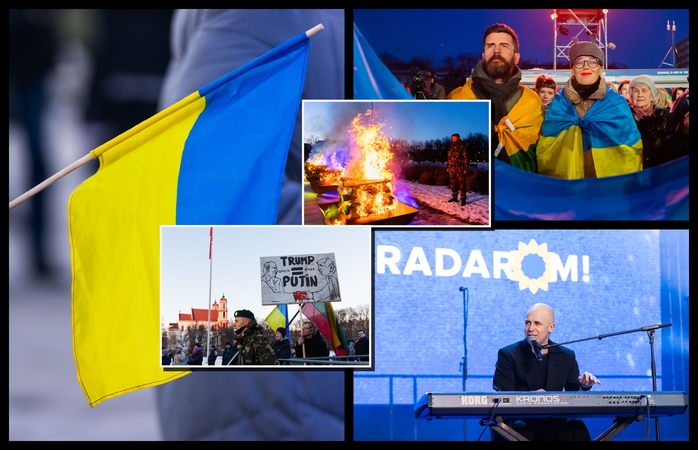 Vilniuje minimos trečiosios karo Ukrainoje metinės: reikia nepasiduoti baimei