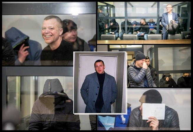Nuo teisėsaugos besislapstantis Tomas Gaidanka (centre)