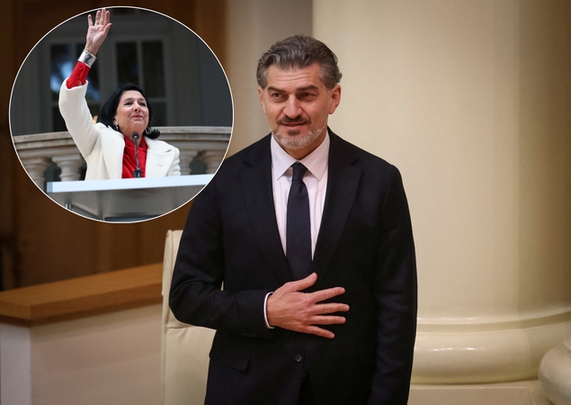 Kavelašvilio inauguracija Sakartvele: Zurabišvili vadina save vienintele teisėta prezidente