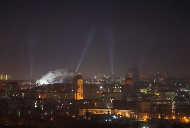 Kariuomenė: Rusija per naktį į Ukrainą paleido rekordinį skaičių dronų