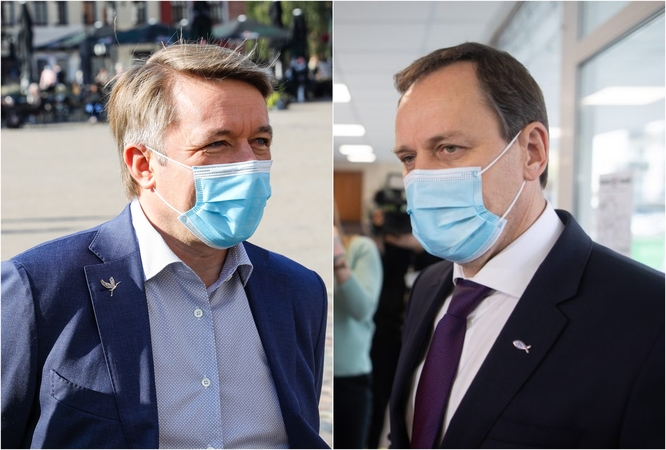 Ramūnas Karbauskis (kairėje) ir Valdemaras Tomaševskis (dešinėje)