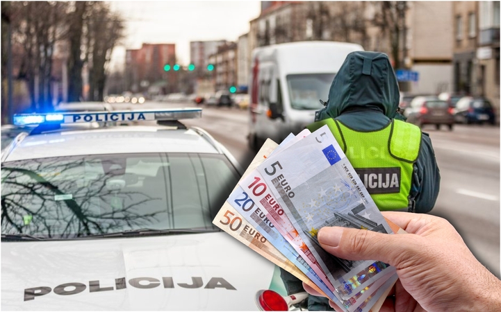 Pakaunėje pričiuptas pažeidėjas savo nuodėmes bandė nuplauti 40 eurų kyšiu