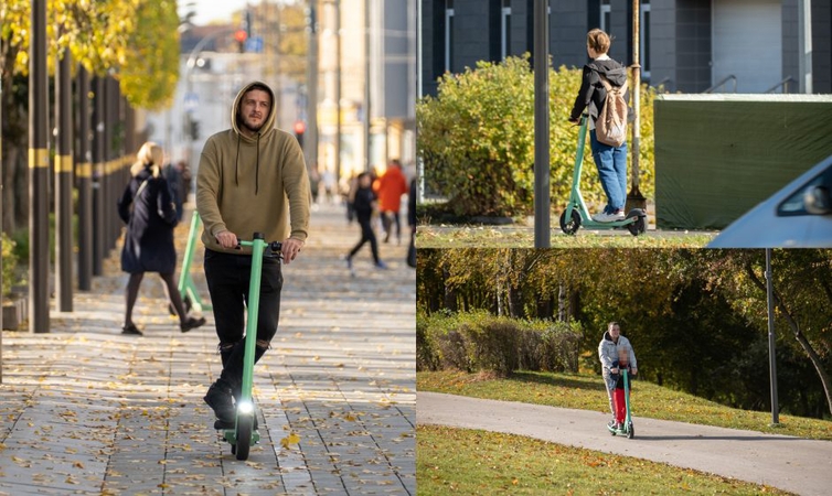 Skirtumai: įprastu paspirtuku galima važiuoti tokiu greičiu, kokį pats žmogus paspiria, o elektriniu – lekiama, kiek tik leidžia techninės galimybės.