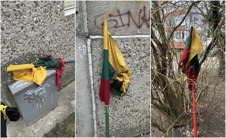 Trispalvių išniekinimo Klaipėdoje tyrimas: aiškinasi, ar įtariamasis galėjo būti užverbuotas