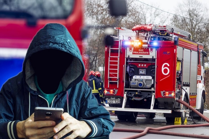 Kaunietis „su lūžusia“ koja nusprendė pašokdinti Kauno ugniagesius