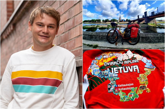 Patikimas: visos kelionės metu dviratis Mariaus nė karto nenuvylė.