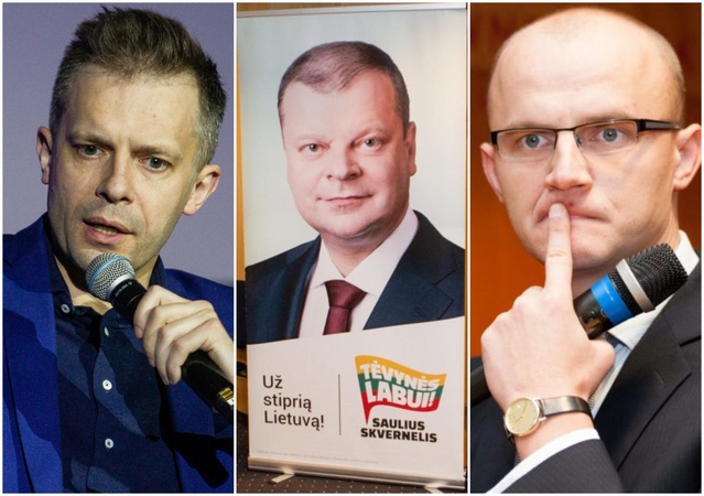 Andrius Tapinas (iš kairės), Saulius Skvernelis, Edmundas Jakilaitis