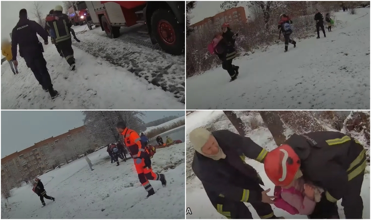 Tvenkinyje įlūžusi ir skendusi mergaitė: tik norėjau pagauti ančiukus