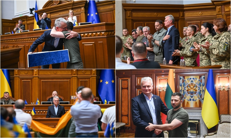 V. Zelenskiui įteiktas aukščiausias Lietuvos valstybės apdovanojimas