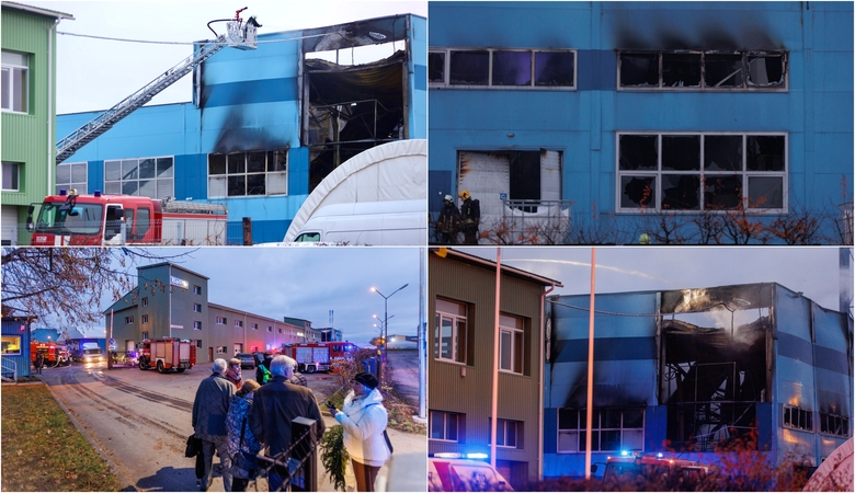 Garliavoje – didelis gaisras: užsiliepsnojo įmonė „Baltijos polistirenas“