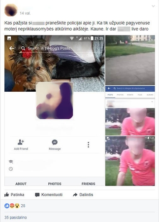 Moters užpuolimą Kaune tiesiogiai transliavo per „Facebook“