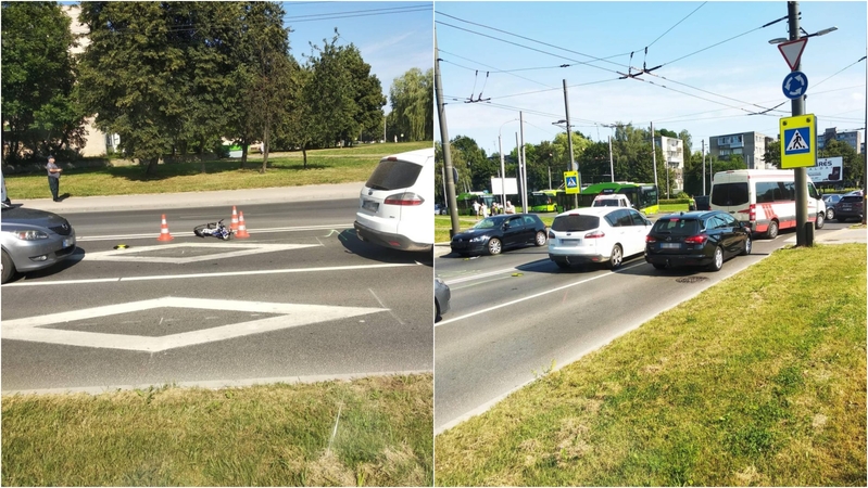 Trečiadienį paspirtukininkai vėl sugrąžino Kaunui avarijų sostinės titulą: nukentėjo ir du vaikai