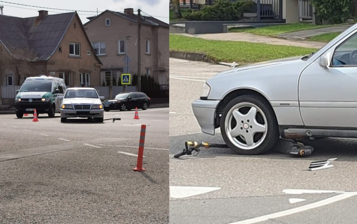 Kaune „Mercedes-Benz“ partrenkė paspirtuku važiavusį 62-ejų vyrą