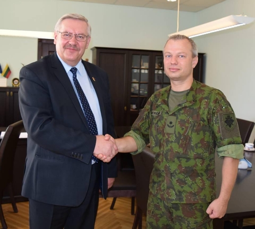 Vaclovas Dačkauskas ir mjr. Rimantas Jasinevičius.