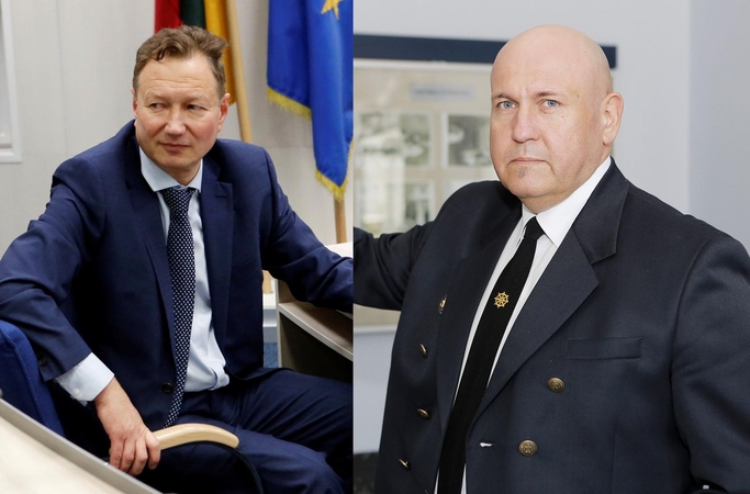 Kandidatai: į antrąjį KU rektoriaus rinkimų turą pakliuvo laikinasis rektorius A.Razbadauskas (kairėje) ir Lietuvos aukštosios jūreivystės mokyklos direktorius V.Senčila.