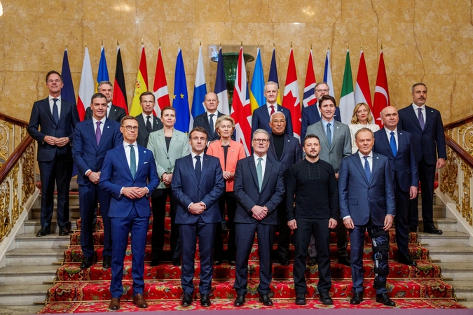 Londone Europos lyderiai suvienijo jėgas dėl paramos Kyjivui ir galimos taikos Ukrainoje