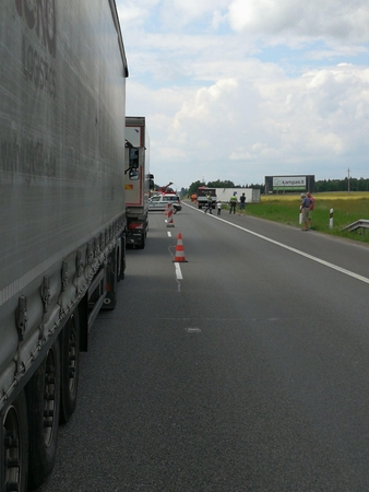 Autostradoje vilkiko avarija sutrikdė eismą