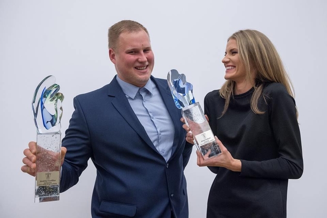 A. Palšytė ir A. Gudžius metų sportininkų titulus skirtų vienas kitam