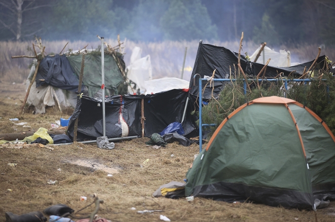 Baltarusijos pasienyje migrantų stovykla ištuštėjo