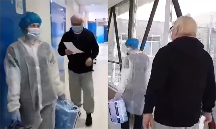 Pasveikę vyresnio amžiaus pacientai iš Ukmergės ligoninės išlydėti plojimais