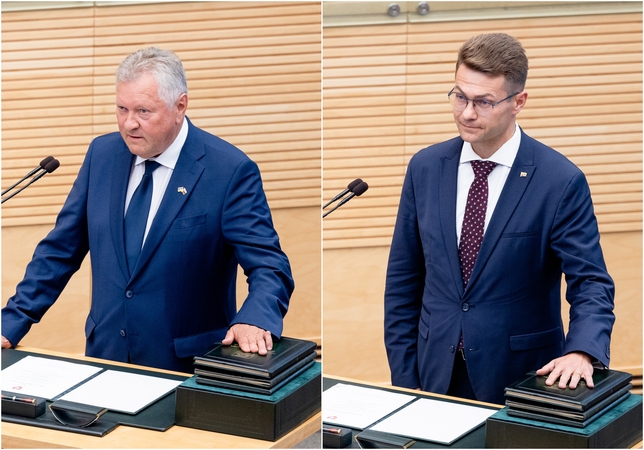 Kazys Starkevičius (kairėje) ir Aurimas Pečkauskas