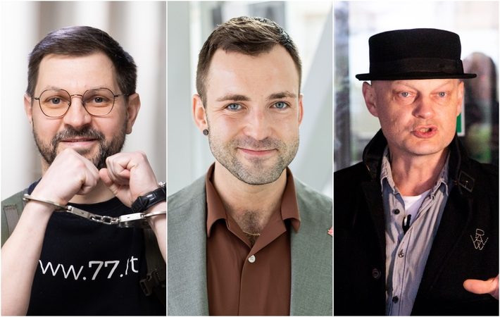 Iš kairės: Antanas Kandrotas, Tomas Vytautas Raskevičius, Andrius Lobovas