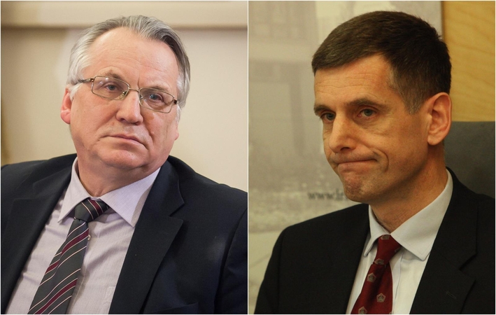 Mečys Laurinkus (kairėje) ir Gediminas Grina