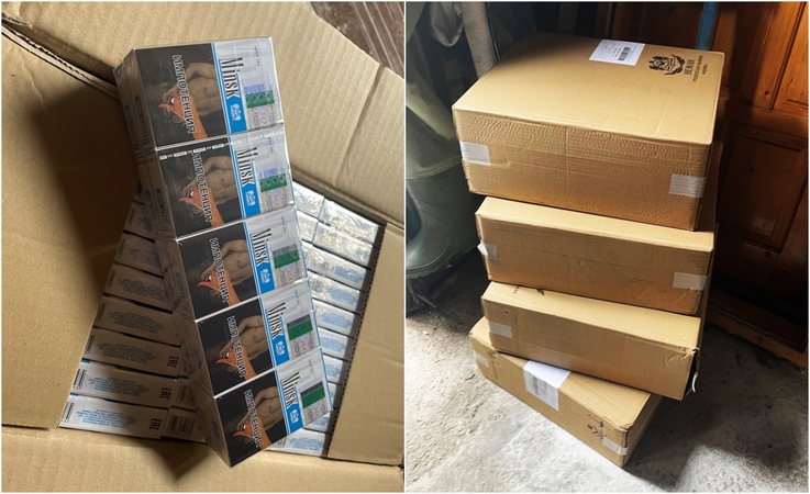 Pagėgių pasieniečiai Vilkaviškyje aptiko 2 tūkst. pakelių cigarečių