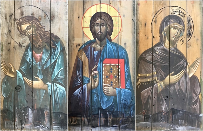 S. Atlantovos ir O. Klimenkos ikonos.